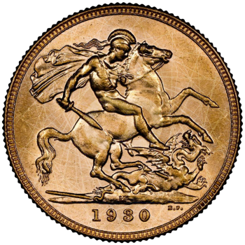 Sterlina Oro Re Giorgio V  AU 1929 1931  Sterlina Oro Re Giorgio V  AU 1929 1931