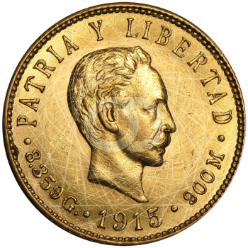 5 Pesos Cuba José Martí 1915 1916  5 Pesos Cuba José Martí 1915 1916