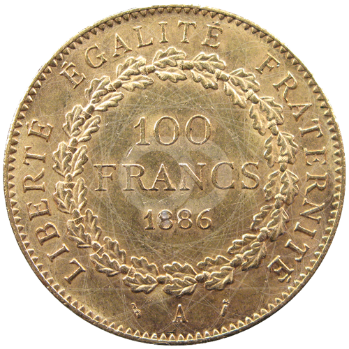 100 Franchi Oro 1878 1906  100 Franchi Oro 1878 1906