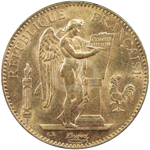 100 Franchi Oro 1878 1906  100 Franchi Oro 1878 1906