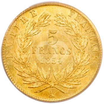 5 Franchi Napoleone III 1854 1855 5 Franchi Napoleone III 1854 1855