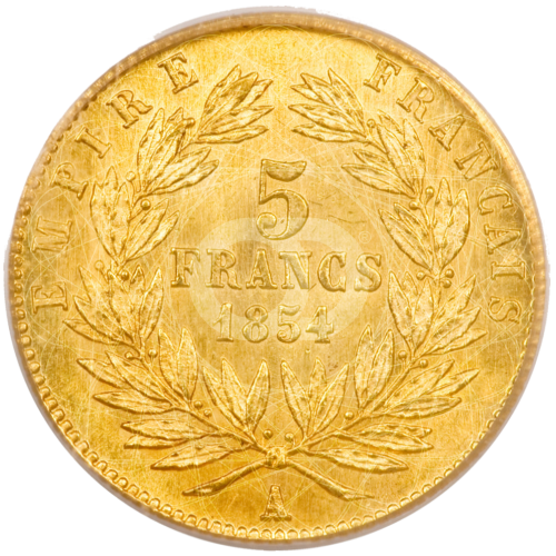 5 Franchi Napoleone III 1854 1855 5 Franchi Napoleone III 1854 1855