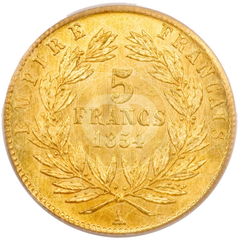 5 Franchi Napoleone III 1854 1855