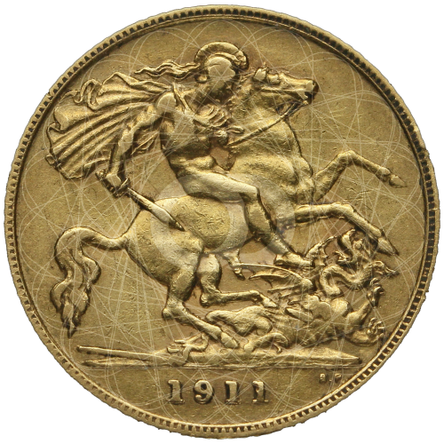 1/2 Sterlina Oro George V 1911 1915 1/2 Sterlina Oro George V 1911 1915