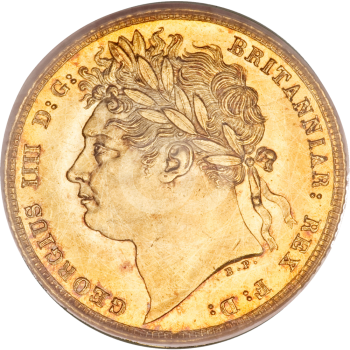 Sterlina Oro Re Giorgio IV 1821 1825 Sterlina Oro Re Giorgio IV 1821 1825