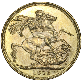 Sterlina Oro Regina Vittoria Testa Giovane 1871 1885 Sterlina Oro Regina Vittoria Testa Giovane 1871 1885