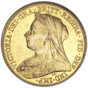 Sterlina Oro Regina Vittoria Testa Velata 1893 1901 Sterlina Oro Regina Vittoria Testa Velata 1893 1901