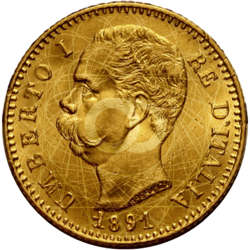 20 Lire  Umberto I 1879 1897