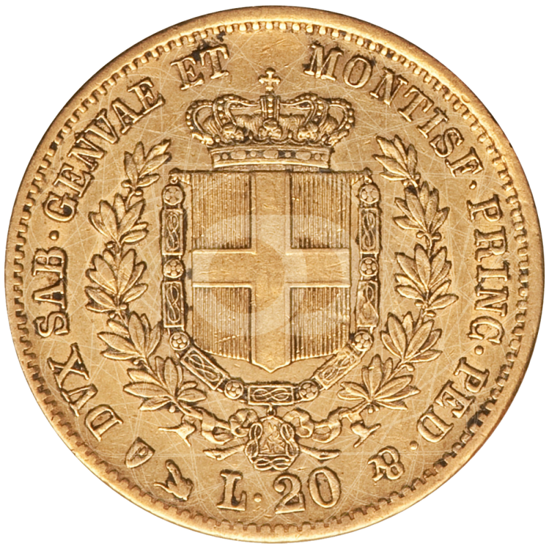 20 Lire  Vittorio Emanuele II 1850 1861 