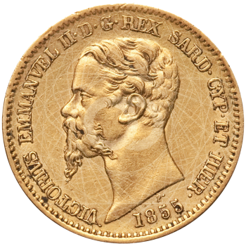 20 Lire  Vittorio Emanuele II 1850 1861  20 Lire  Vittorio Emanuele II 1850 1861