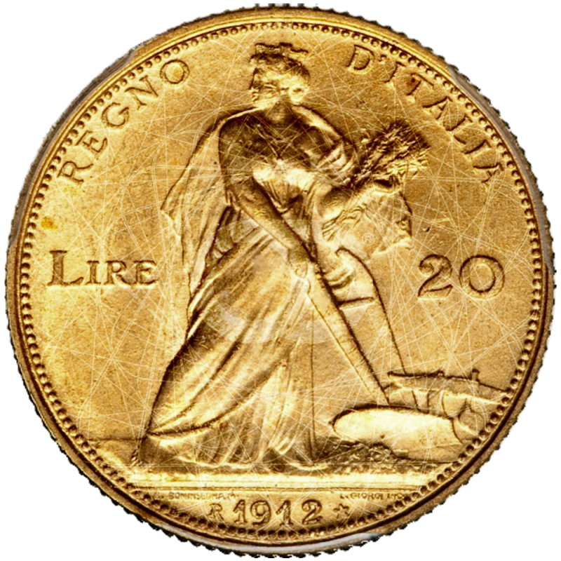 20 Lire  Vittorio Emanuele III  1910 1927