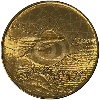 20 Liri Malta Oro Merril Bird 1972 20 Liri Malta Oro Merril Bird 1972