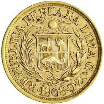 1/2 Libra Oro Perù 1902 1969  1/2 Libra Oro Perù 1902 1969