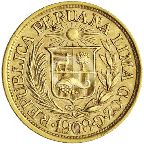1/2 Libra Oro Perù 1902 1969  1/2 Libra Oro Perù 1902 1969