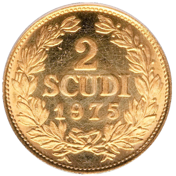 2 Scudi di San Marino Stemma 1975 2 Scudi di San Marino Stemma 1975