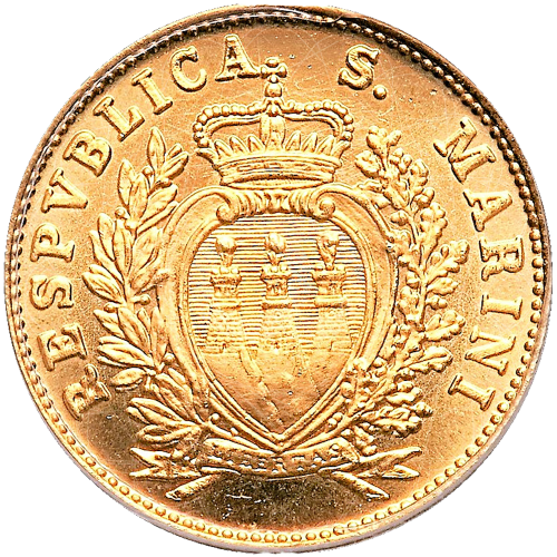 2 Scudi di San Marino Stemma 1975 2 Scudi di San Marino Stemma 1975