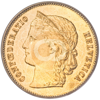20 Franchi Svizzeri Marengo Libertas 1883 1896  20 Franchi Svizzeri Marengo Libertas 1883 1896
