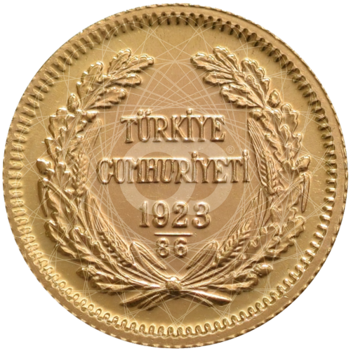 50 Piastre Kurush Oro Turchia Mustafa Kemal Atatürk 1923 50 Piastre Kurush Oro Turchia Mustafa Kemal Atatürk 1923
