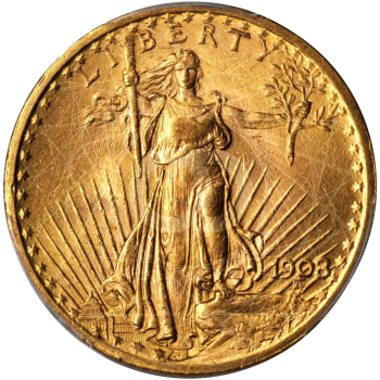 20 Dollari St-Gaudens Doppia Aquila 1907 1908 No Motto 20 Dollari St-Gaudens Doppia Aquila 1907 1908 No Motto