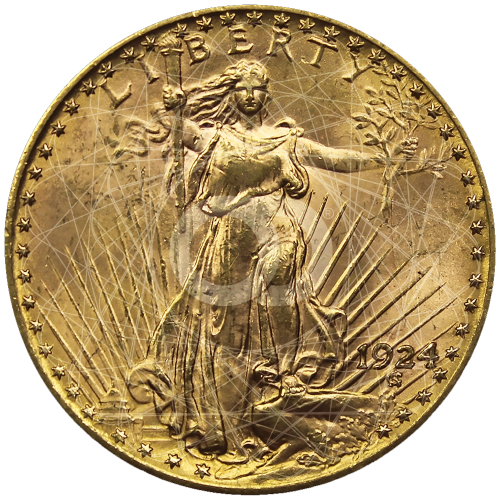 20 Dollari St-Gaudens Doppia Aquila 1908 1933  20 Dollari St-Gaudens Doppia Aquila 1908 1933