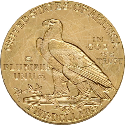 5 Dollari Americani 1908 1929 5 Dollari Americani 1908 1929