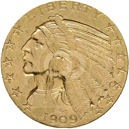 5 Dollari Americani 1908 1929 5 Dollari Americani 1908 1929
