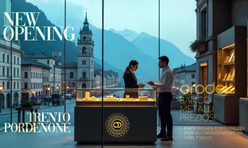 Orodei Banco Metalli Preziosi aperte nuove filiali a Trento e Pordenone: eccellenza e sicurezza nell’acquisto e vendita di oro e argento