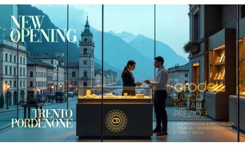 Orodei Banco Metalli Preziosi aperte nuove filiali a Trento e Pordenone: eccellenza e sicurezza nell’acquisto e vendita di oro e argento