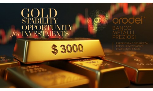 Orodei Banco Metalli Preziosi: L'oro a 3.000 dollari resisterà? Secondo gli analisti è atteso un sano correttivo dei prezzi